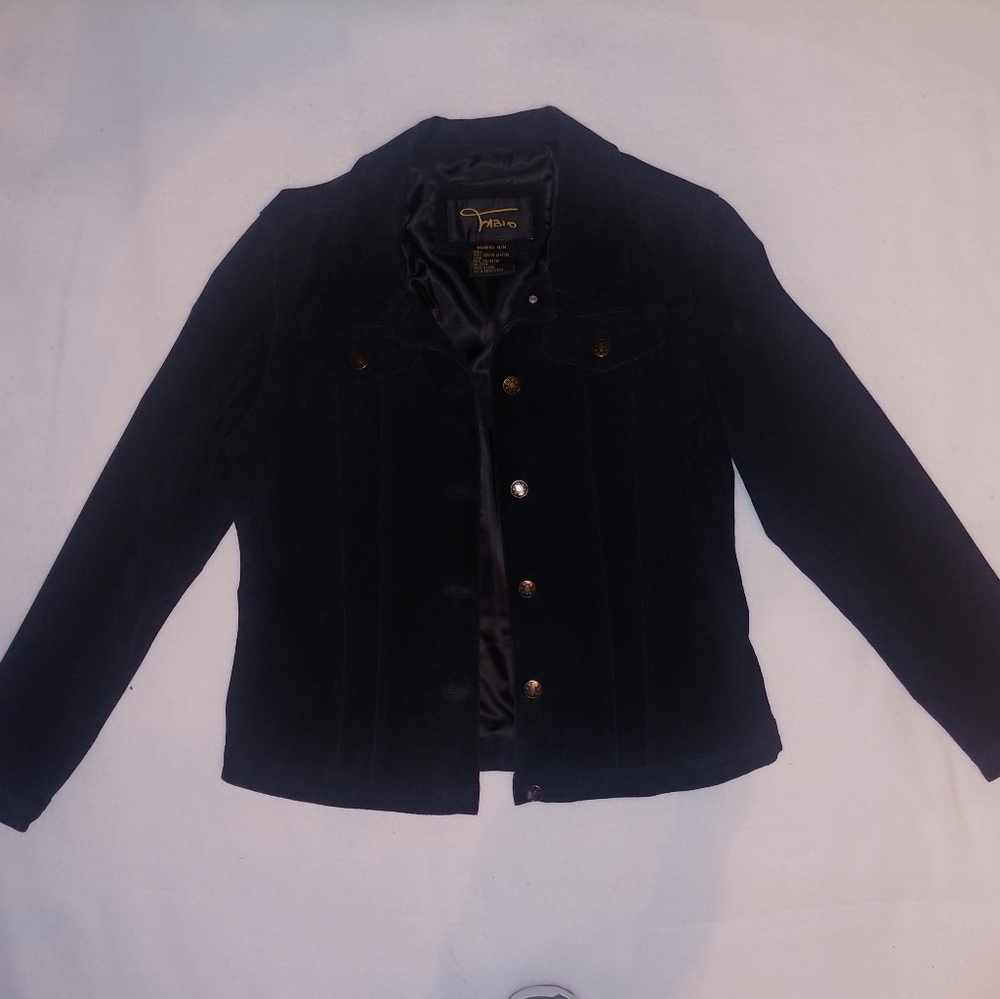 Fabio Suede Button Front Jacket